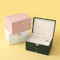 Dual-Drawer Wooden Jewelry Organizer